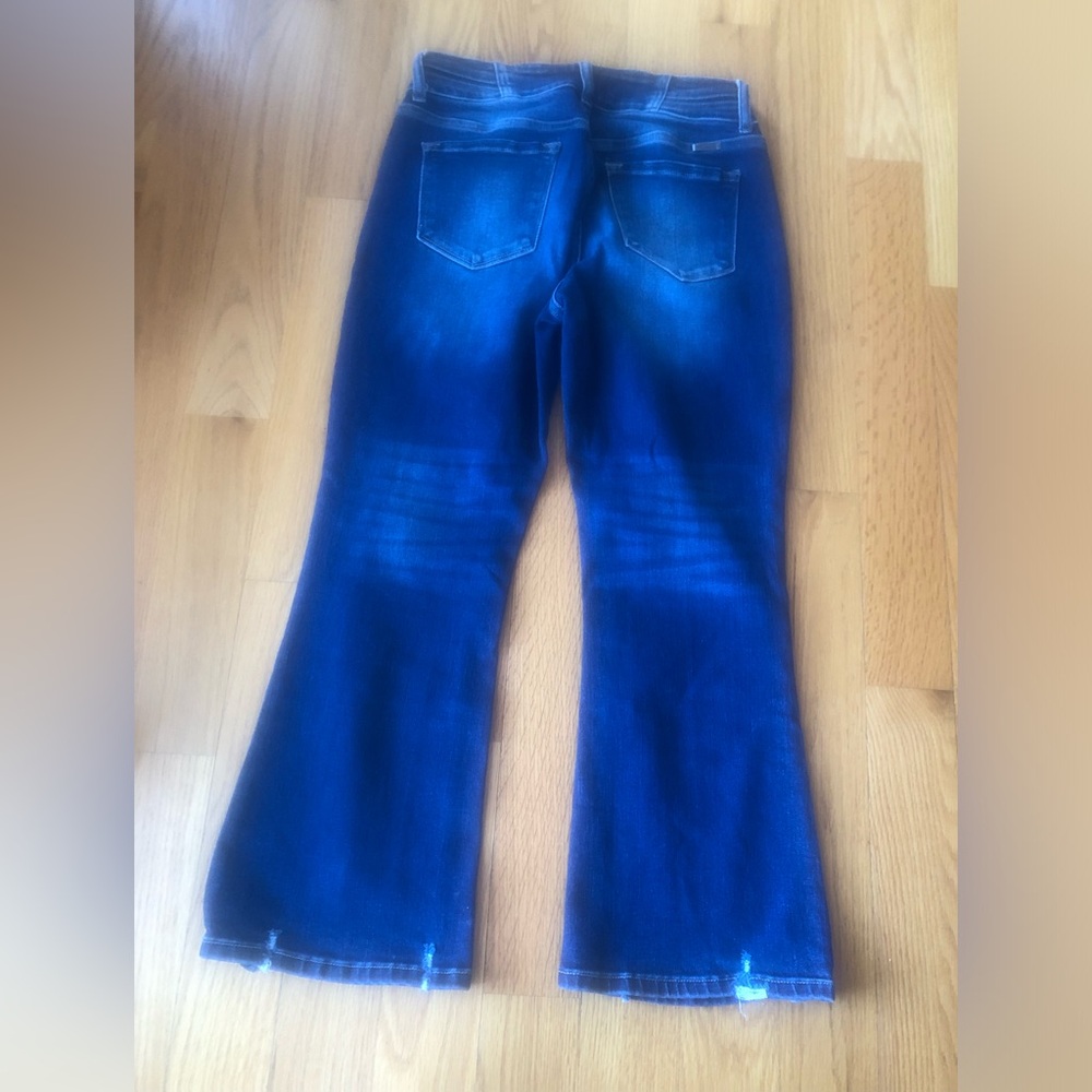 KanCan Ember double waistband high rise cropped flare jeans - Picture 9 of 9
